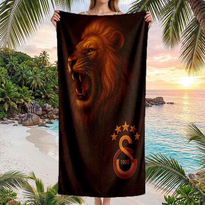 Galatasaray Fashion Beach Towel: Ideal for Summer Adventures Soft, absorbent and quick drying suitable for swimming and bathing