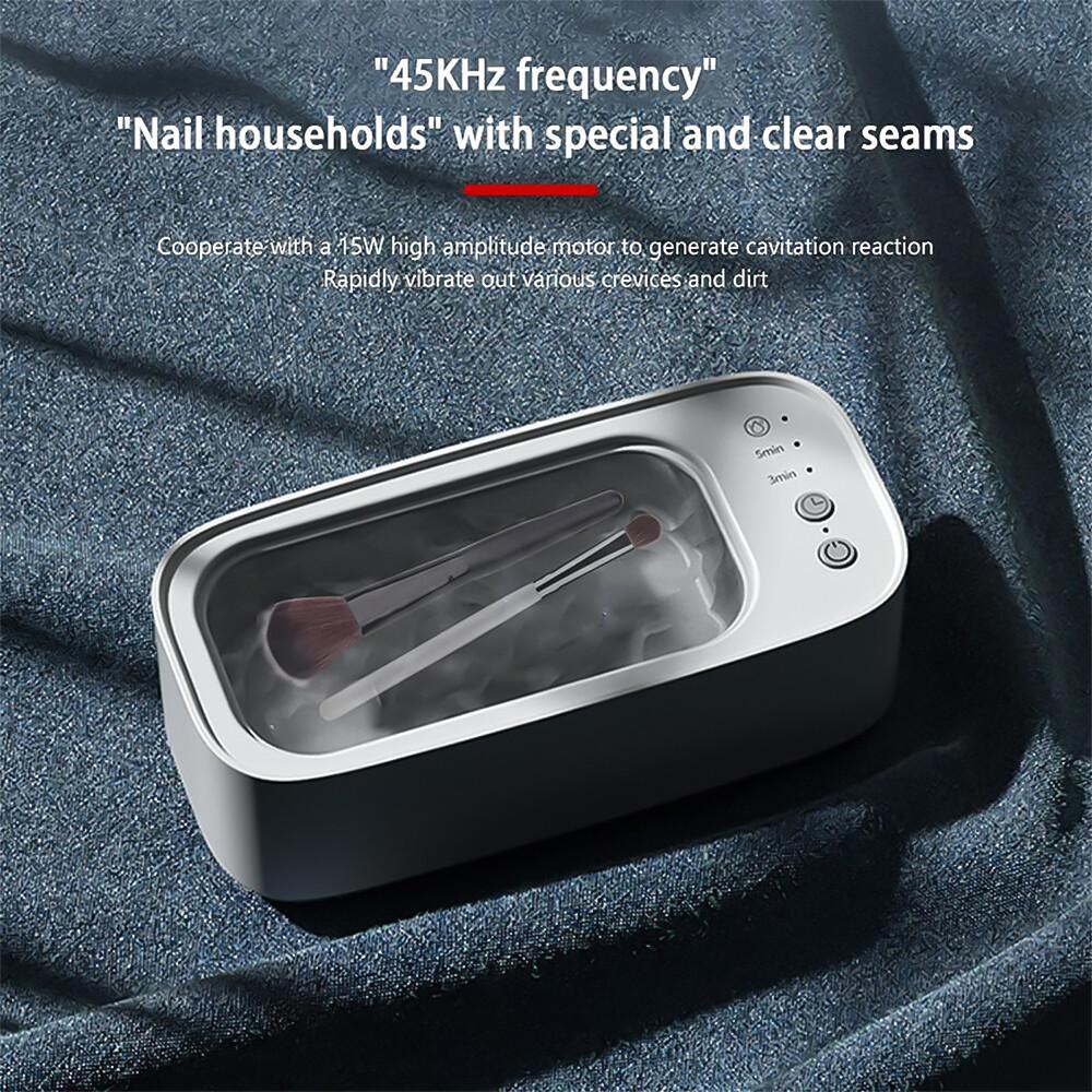 45Khz Ultrasonic Cleaning Machine 3-speed Timer High Frequency Vibration Wash Cleaner for Ring Eyewear Watch & Accessories