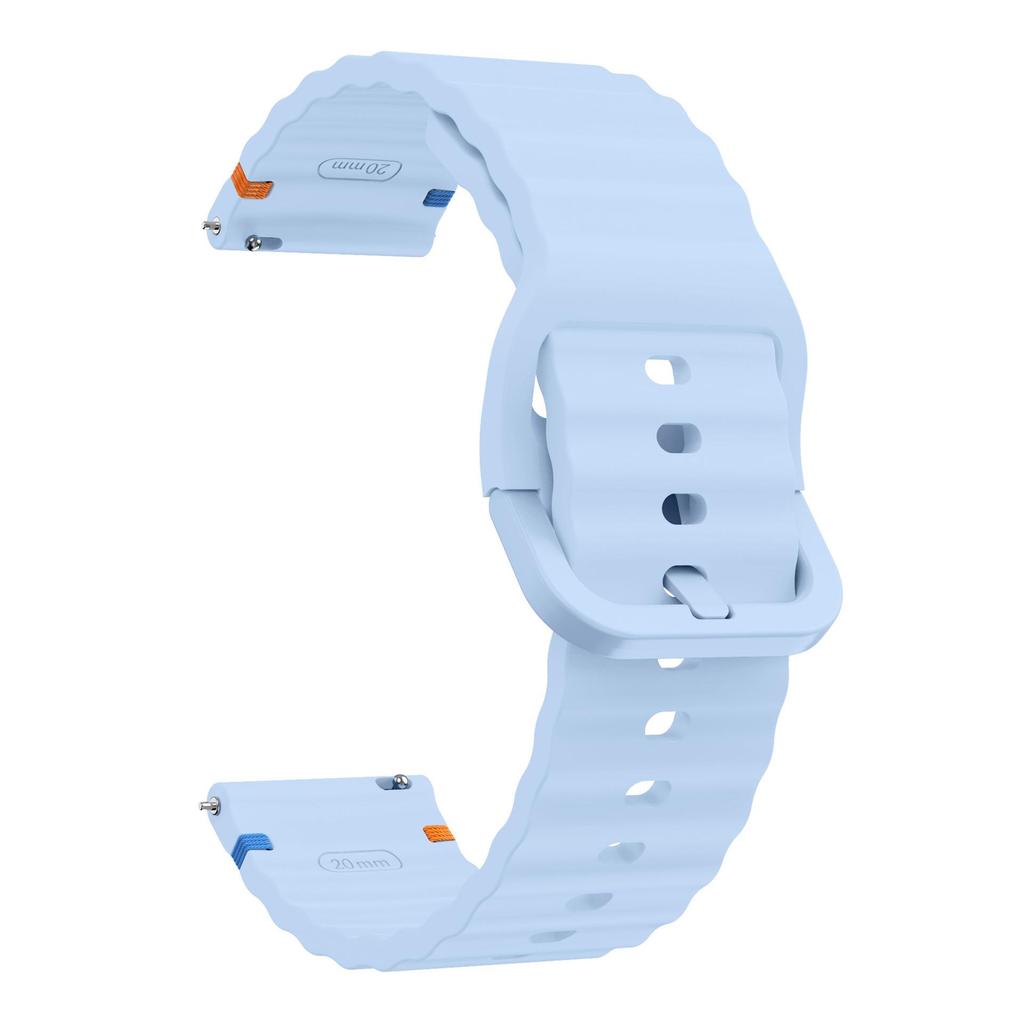 Silicone Strap with Wave Stitching for Samsung Galaxy Watch 7/FE/6/5/4, Quick Release
