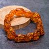 Naturlig bärnstensädelsten Handgjort Armband Justerbart ETC-9777