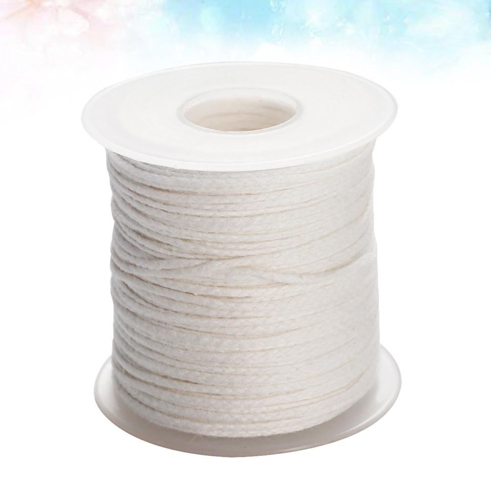 1 Roll 30M Premium Cotton Wicks for Pillar Taper Candles DIY Making Braided Wick Spool Smokeless Curling Wick