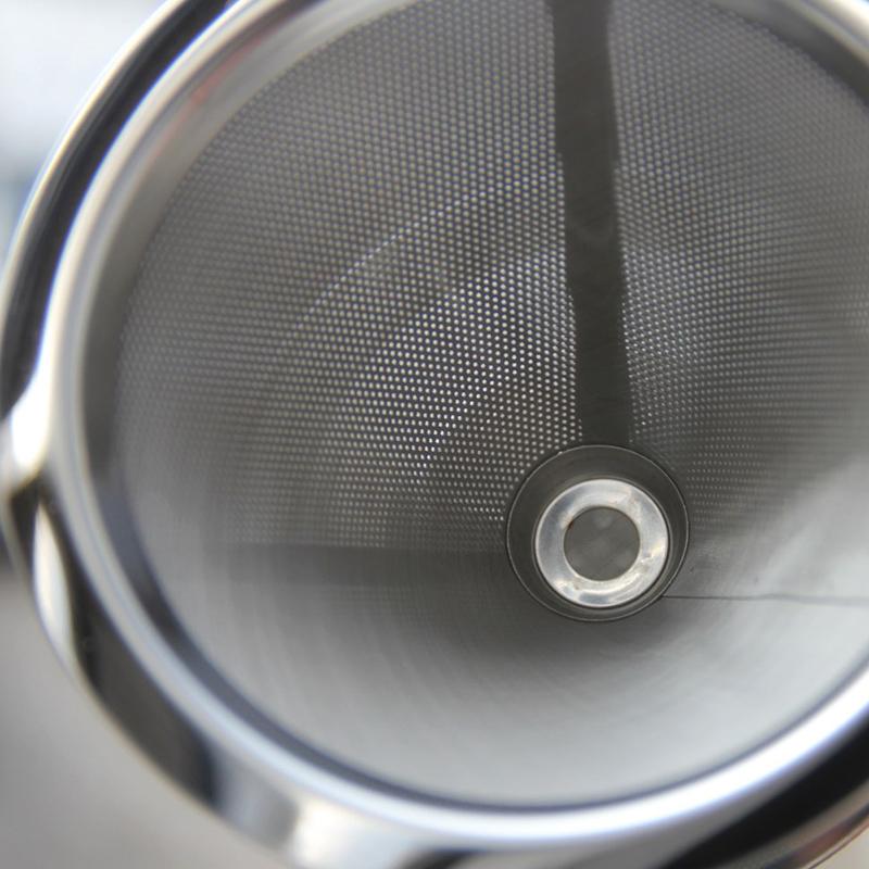 Cone Coffee Dripper Stainless Steel Pour Over Coffee Filter Reusable Paperless Drip Filter Home Coffee Maker Accessories