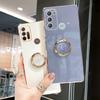 Etui z pierścieniem platerującym do Motorola Moto G60 G30 G20 G10 G50 5G G22 G32 G52 G13 G23 G53 G73 Stojak Silikonowy pokrowiec