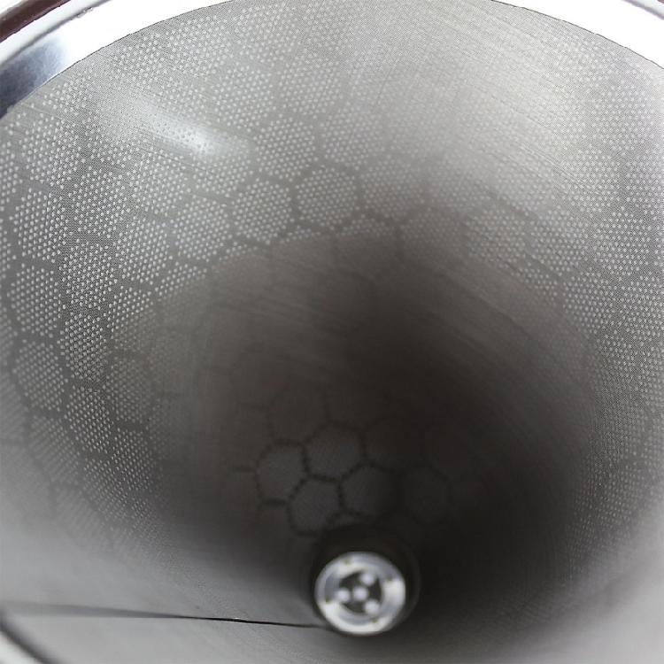 Přenosný ruční kávový filtr Profesionální hrnek na kávu Pour Over Nerezová textura pro venkovní kempování a kancelář