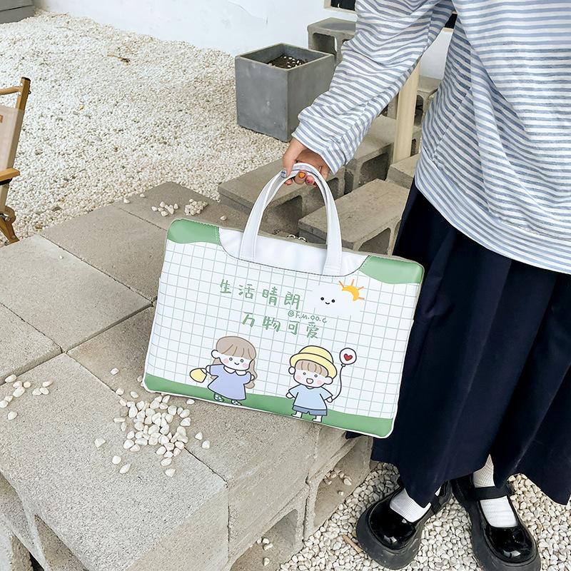 New laptop bag girls high-value cartoon cute liner bag inch college students large-capacity storage
