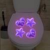 Romantic Glow-In-The-Dark Toilet Stickers Purple Star And Heart Wall Stickers Self-Adhesive Removable Luminous Art Home Decor