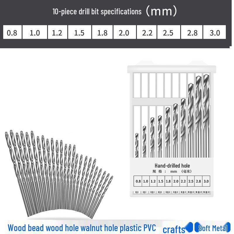 25-Piece High-Speed Steel Mini Twist Drill Bit Set In Plastic Box