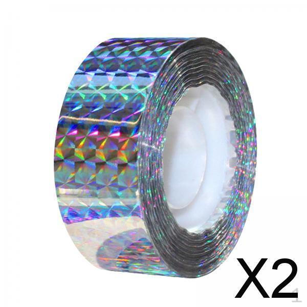 

2x Светоотражающая лента Светоотражающая лента Пленка Разноцветная Останавливает Птиц от Столкновений для Гусей Ворон На Открытом Воздухе Ферма