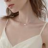 925 Silver Minimalist Cute Cat Pendant Clavicle Necklace for Women