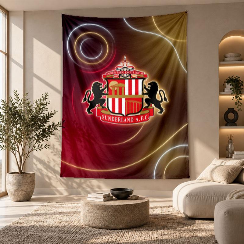 Decorative Tapestry,Sunderland Football Printed Wall Art, Lightweight Wall Hanging For Bedroom Background