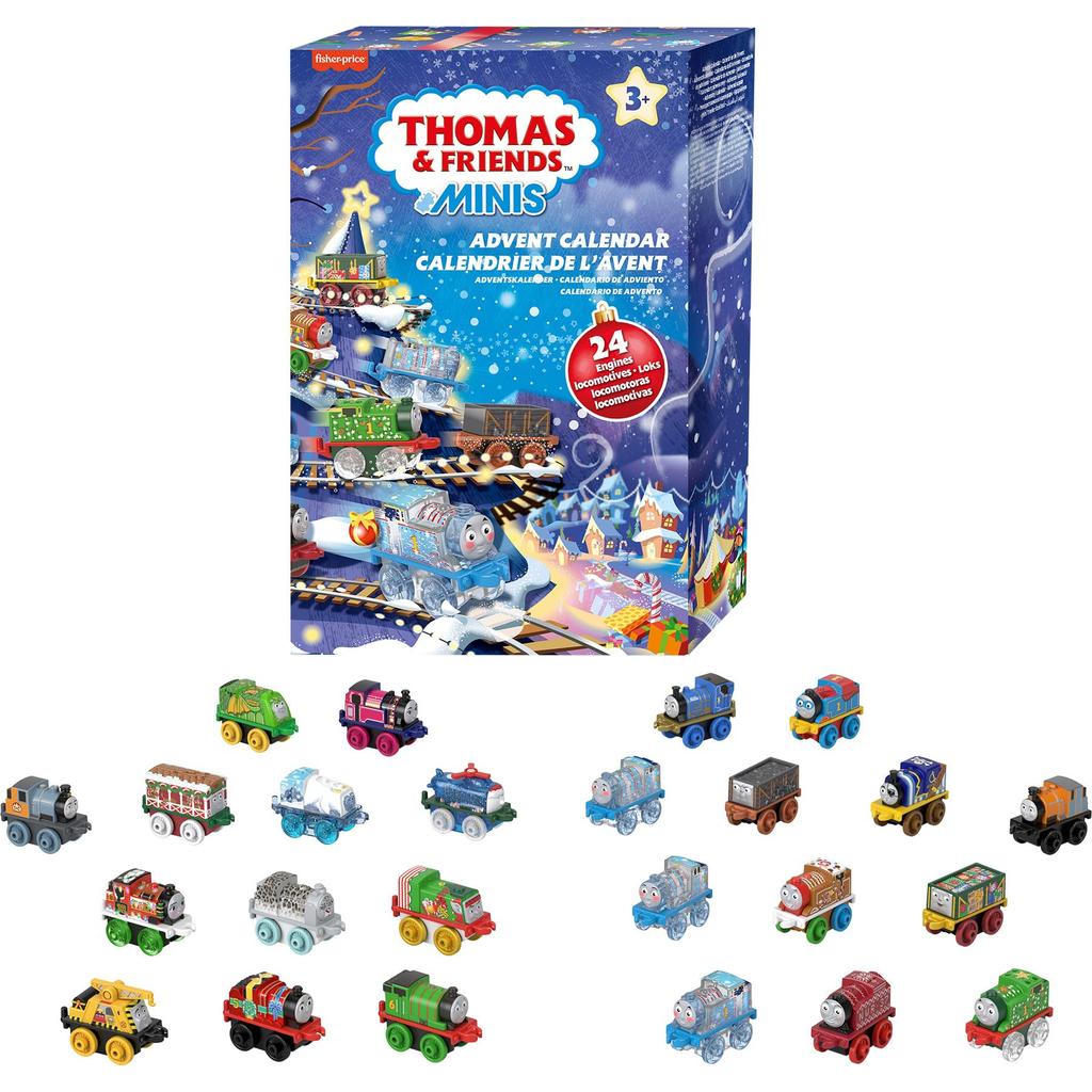 Thomas & Friends Mini Advent Calendar 2024 - 24 Mini Train Toys, Christmas Gift for Preschool Kids 3+