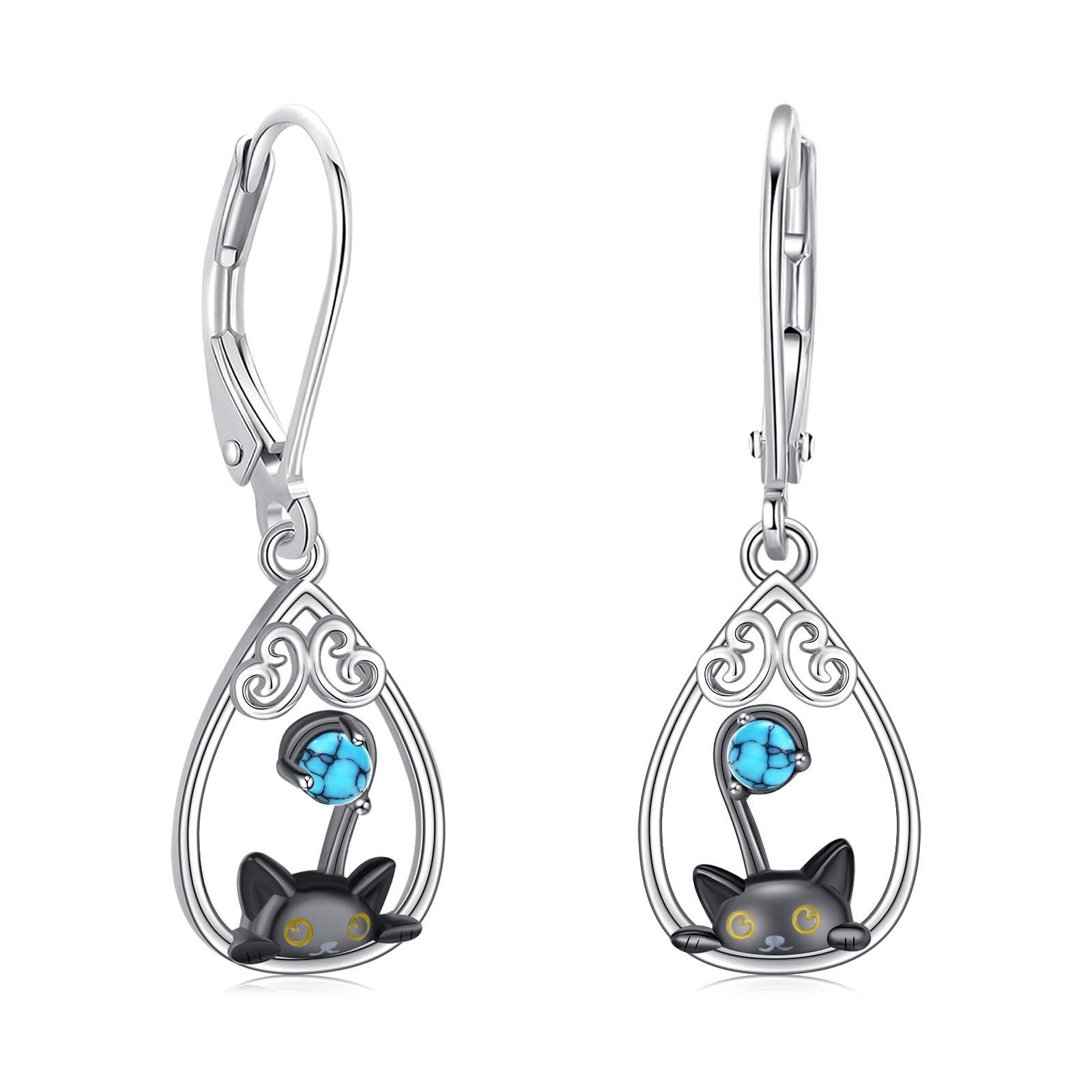 

StoryMidir Silver Hook Black Popular Dangling Platinum Black School Entrance Graduation White Coming of Age Wedding Promotion Anniversary Gift