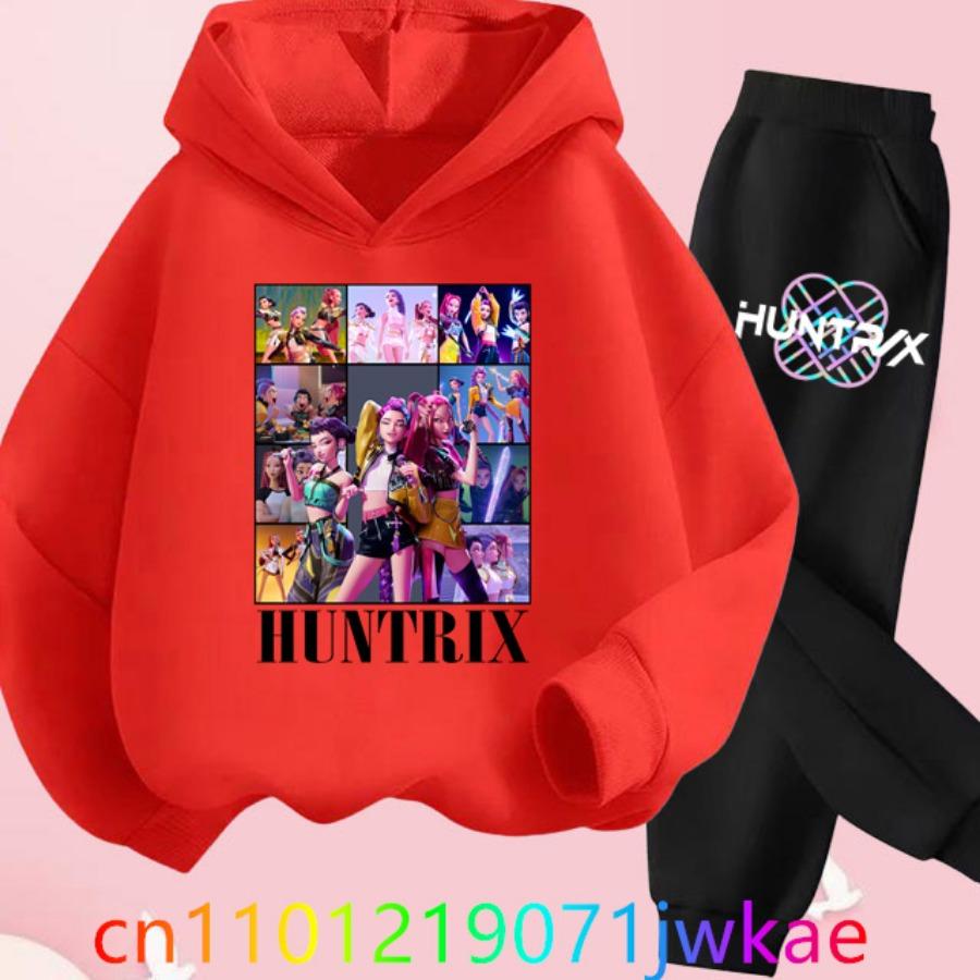 

K-pop Истребители демонов Детский комплект худи Кавайный пуловер Толстовка Аниме Спортивный костюм Мультяшный для девочек Мальчиков Детей Осень Повседневная одежда 160