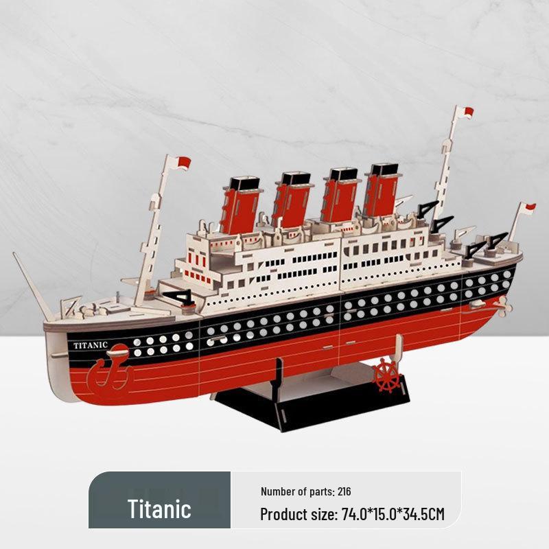 Wooden 3D Military Puzzle Model - Educational DIY Toy for Boys