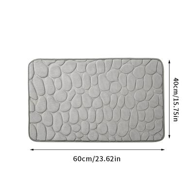 40X60cm Pebble Embossed Memory Foam Bath Blanket Absorbent Non-Slip Indoor Floor Mat for Bathroom Door