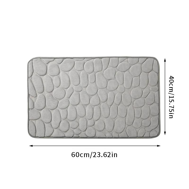 Pebble embossed bath blanket, memory foam absorbent floor mat, bathroom floor mat, anti-skid door blanket, indoor floor mat