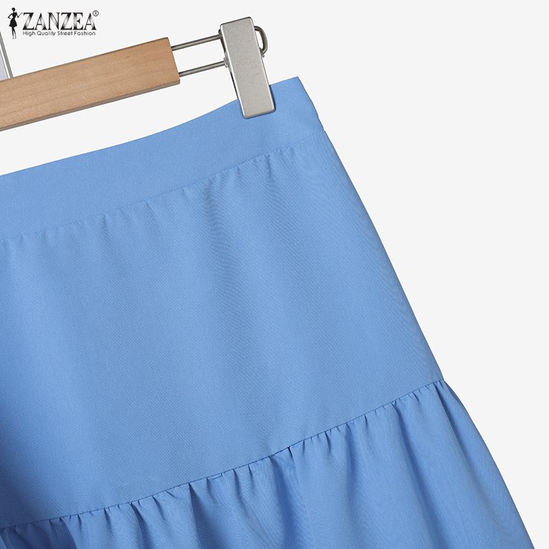 ZANZEA Women Long Sleeve Blouse and Long Skirts Casual Two Piece Suit Sets