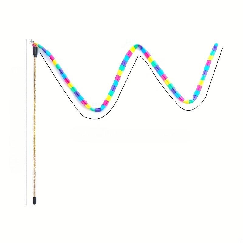 

Rainbow Interactive Cat Toy for Playful and Active Kittens - Scratching Wand and Teaser Toy for Endless Fun and Exercise