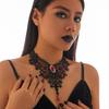 Gothic Choke Necklace Halloween Party Geometric Lace Lace Collarbone Chain