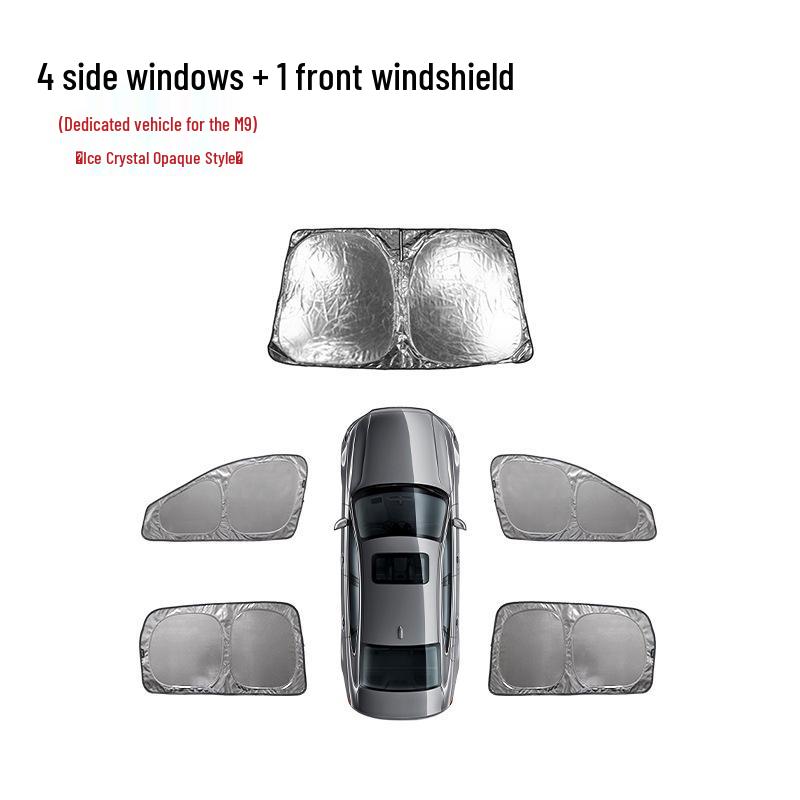 AITO M9 Ice Crystal Opaque Camping Privacy Curtains: Sunshade, Sun Protection, Heat Insulation for Side Windows.