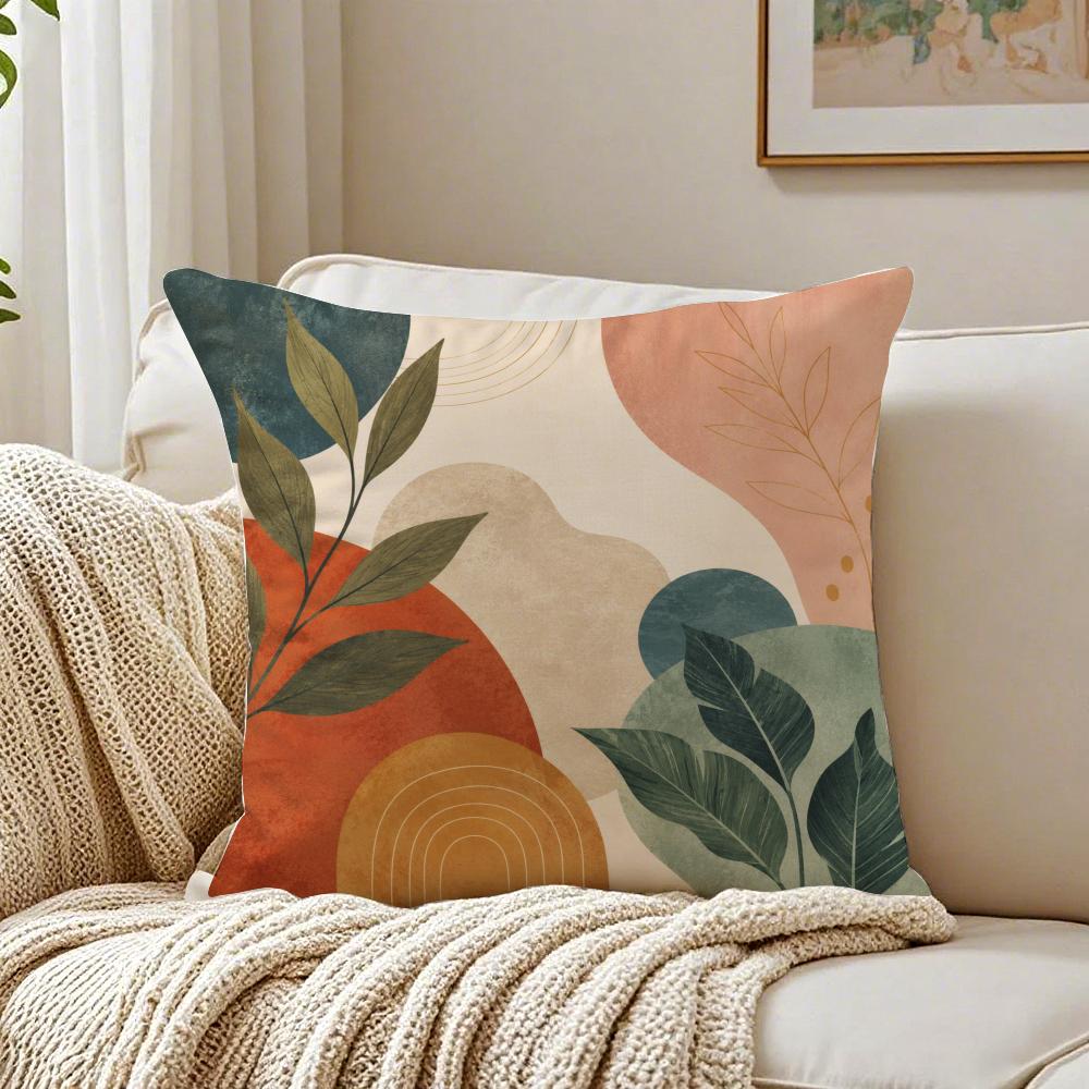 Colorful Boho Painting Art Pillow Case Organic Short Plush Cushion Covers Breathable Washable WrinkleResistant