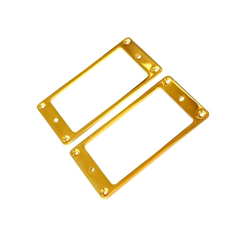 2 Pack Professional Guitarists Accessory Metal Humbucker Pickup Mounting Rings with Fittings Humbucker Frame for Guitar