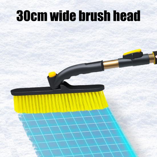 Extendable Car Snow Brush Ice Scraper Heavy-duty Snow Shovel with EVA Grip Snow Removal Tool for Windshield