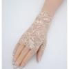 New Arrival Lace Half Finger Gloves Women's Thin Summer Silk Ice Short Sun Protection Driving Non Slip Elastic Fingerless Gloves Bridal Gloves