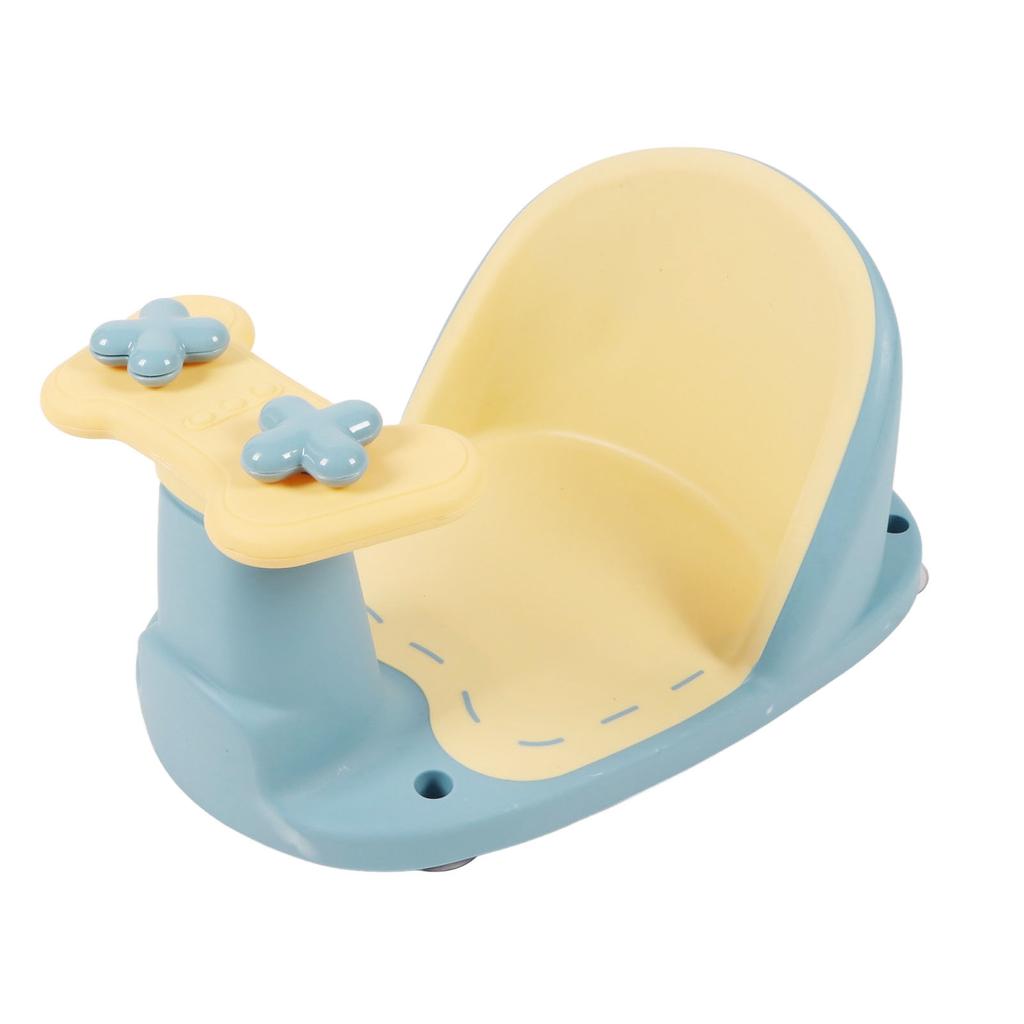 Baby Bath Seating Anti Slip PP Portable Infant Shower Chair with Secure Suction Cups for Washroom Bathroom