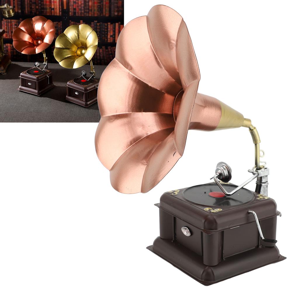 Vintage Phonograph Model Iron Erosion Resistant Retro Phonograph Gramophone Ornament