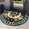 Half Round, Stone Patterned Floor Mat, Thick, Soft, Suede, Suitable for Porch and Living Room Decoration, Machine Washable, Anti Slip, Wear-resistant