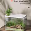 Eco-Friendly Desktop Fish Tank - Small Transparent Goldfish Aquarium for Home or Coffee Table Decor