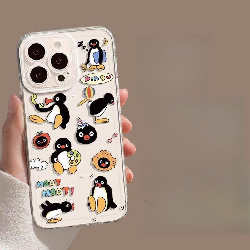 

Cute Penguin Pingus Phone Case For Samsung S25 S24 S23 S22 S21 S20 FE Note20 Note10 Plus Ultra Lite 5G Clear Soft TPU Cover Samsung S10 Plus 4G