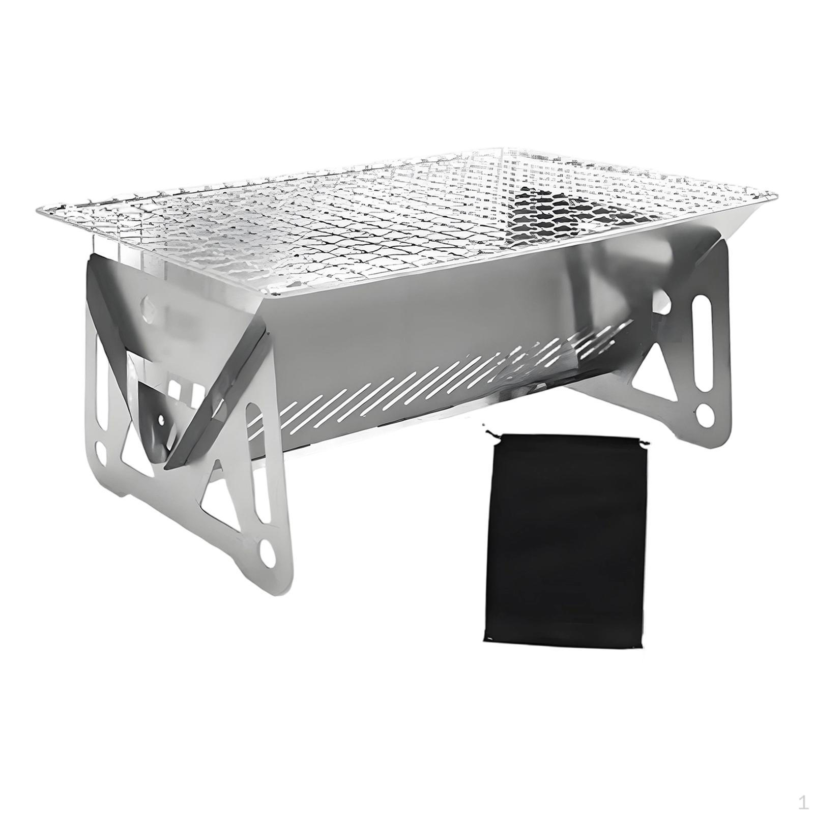 

Складной походный гриль Огонь Съемный Многофункциональный для использования на открытом воздухе 10,6x6,3x5 дюймов Аксессуар