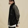 Spring and Autumn New Men's All-match Colorblock Raglan Sleeve Lapel Loose Casual Shirt