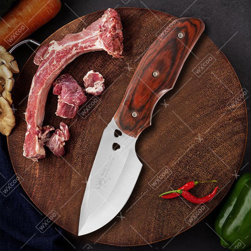 WXCOO 1PCS Kitchen Forged Knife Meat Cutting Knife Stainless Steel Butcher BBQ Knife Bottle Opener Knife Kitchen Accessories