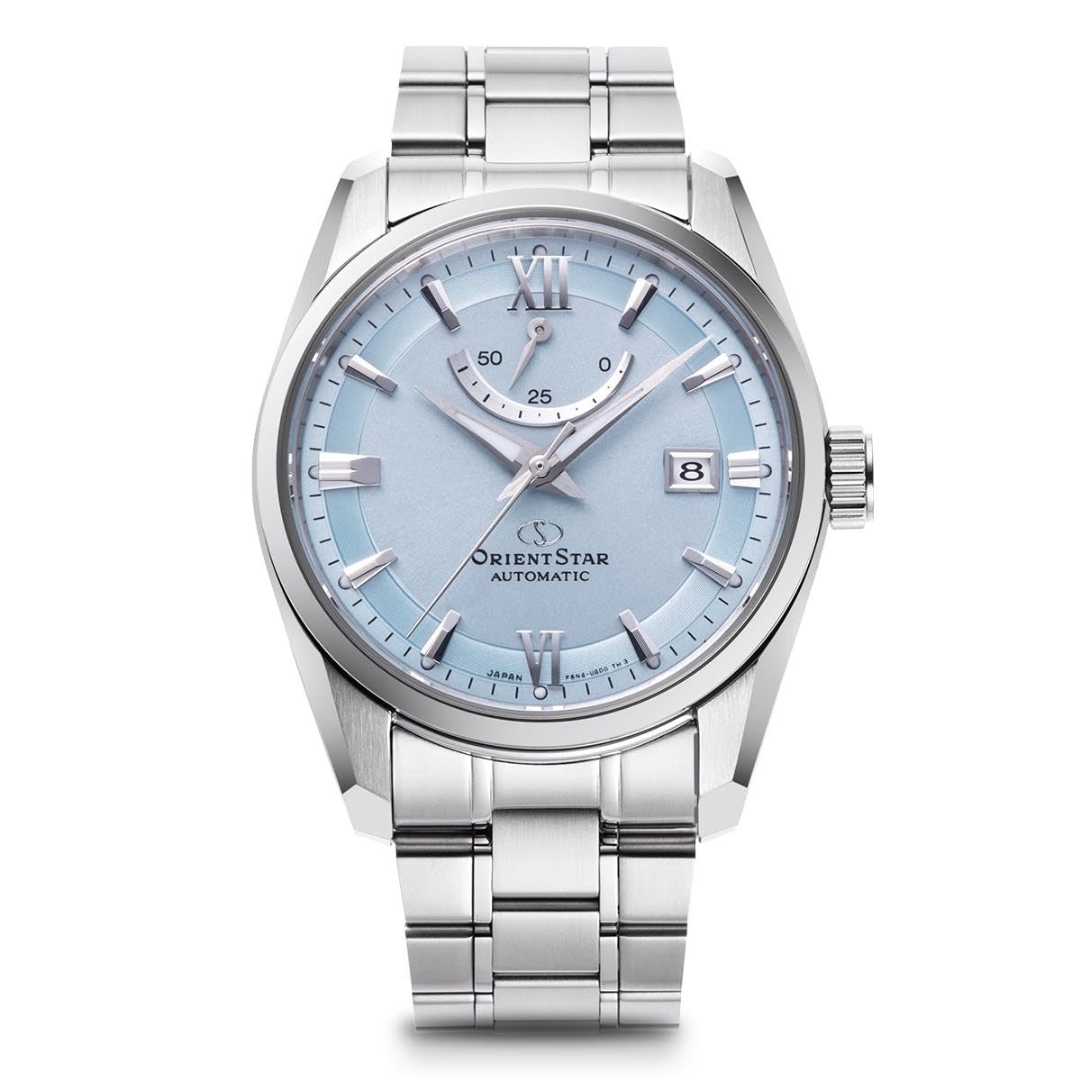 

Чоловічий автоматичний годинник Orient Star RK-AU0109L, Стандартна механіка, Зроблено в Японії, з 2-річною гарантією виробника, Крижано-блакитний