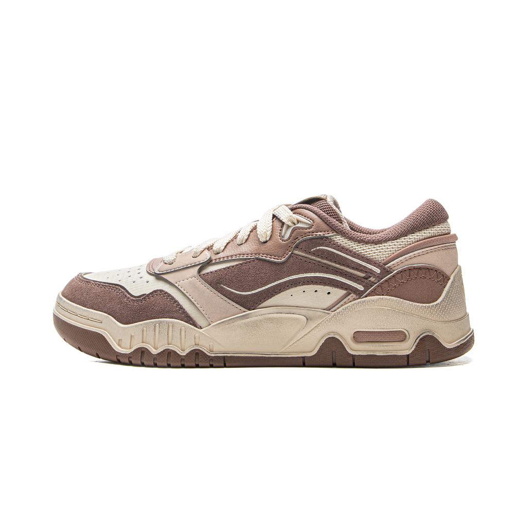 New LiNing Moon White 3 Abrasion Resistant Breathable Low Top Skateboard Shoes Women's Umber AGCV078-9