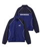 Phyps Motorcycle Nylon Vintage Color Block Track Jacket Blue