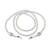 70cm Weiße Perlen Brillen Lesebrillen Sonnenbrillen Kette Mode Rutschfester Lanyard Kordelhalter Seil Für Elegante Frauen