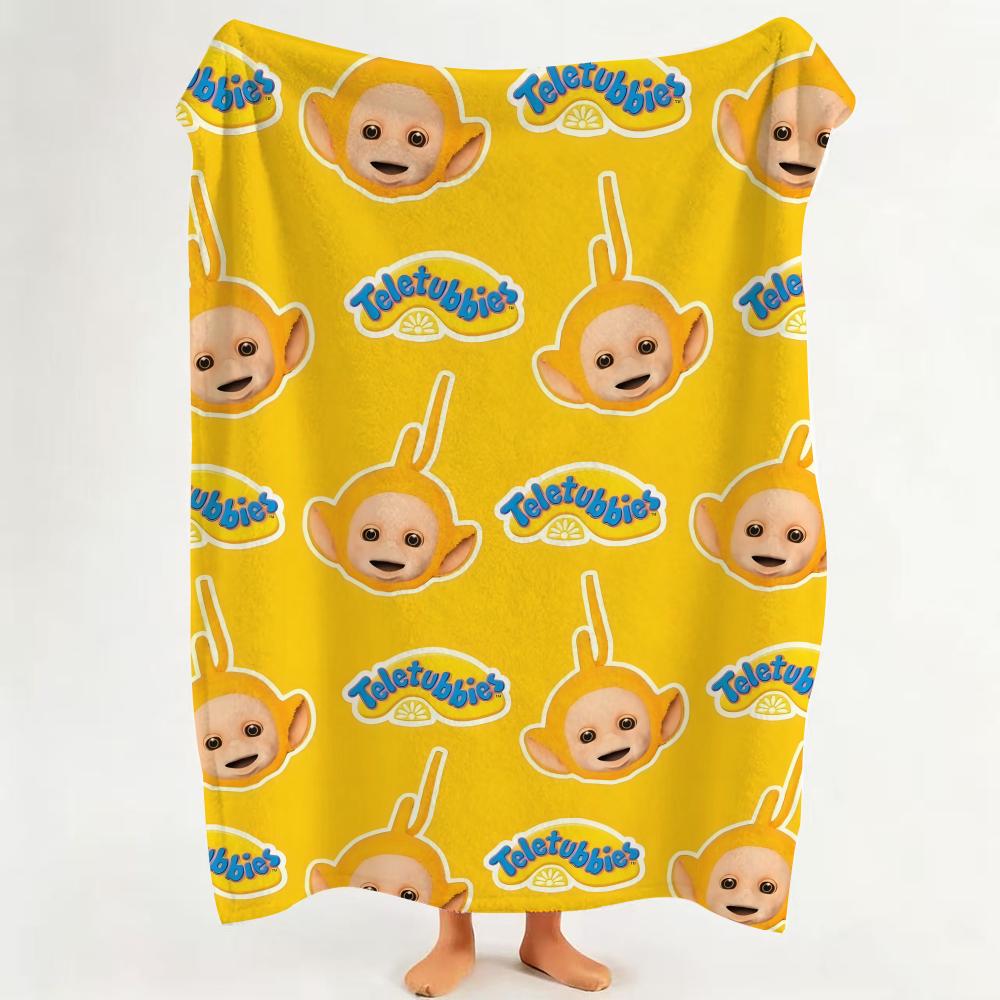 Cartoon T Teletubbies Flannel Blanket Suitable for Sofa Living Room Bedroom
