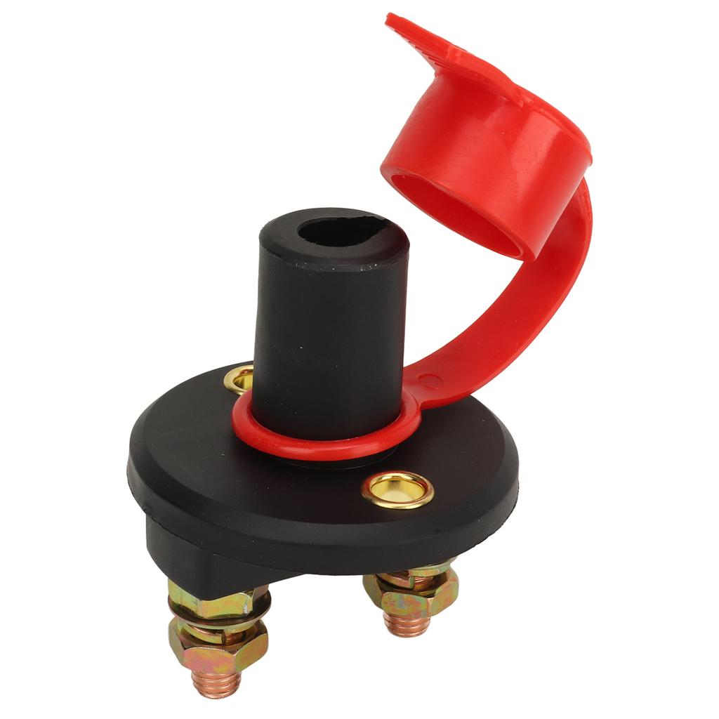 Battery Disconnect Switch DC12 to 24V Power Isolator On Off Switch with 2 Power Off Switches 4 Brass Terminals for Car