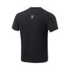 Li-Ning Mens Fitness Series Quick-Dry Solid Color Letter Print Short Sleeve T-Shirt Men Tops Black ATST049-1