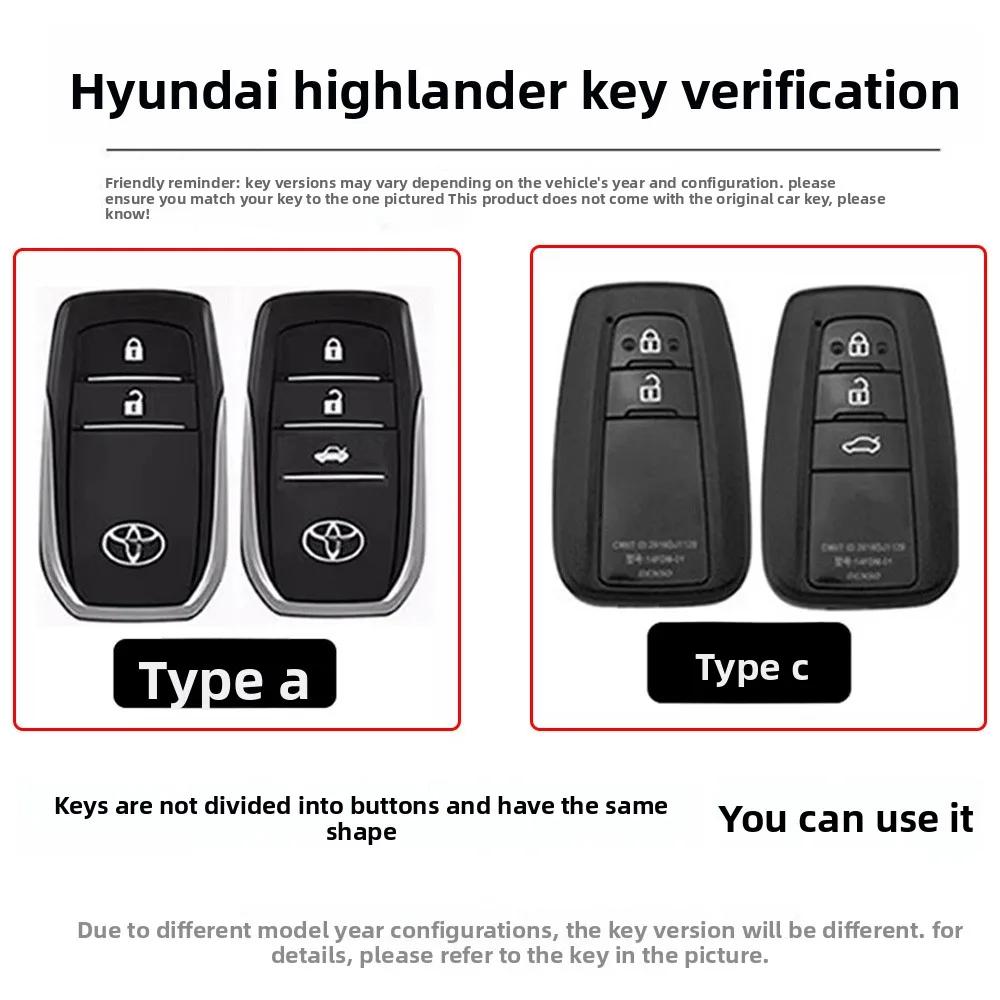 Premium Toyota Highlander Keycase 2024 Model 25 Special Edition Car Remote Control Shell with Metal Buckle Bag