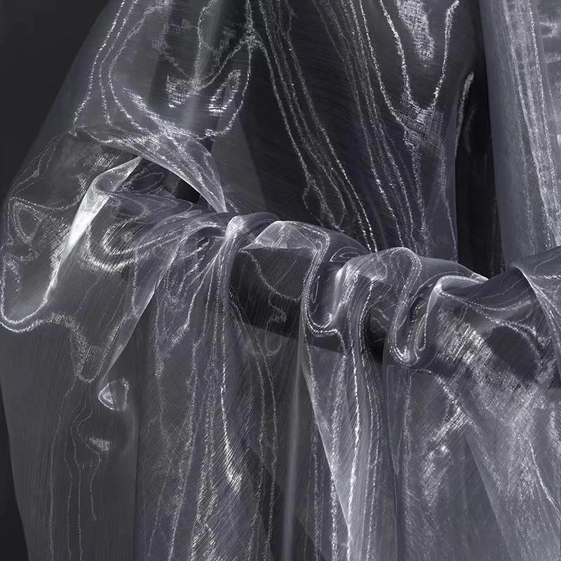 100x150cm Buntes Organza-Tüll-Gradient-Funkelndes Gewebe für Designer-Styling Glänzendes Kleid Bekleidungszubehör Bühnendekoration