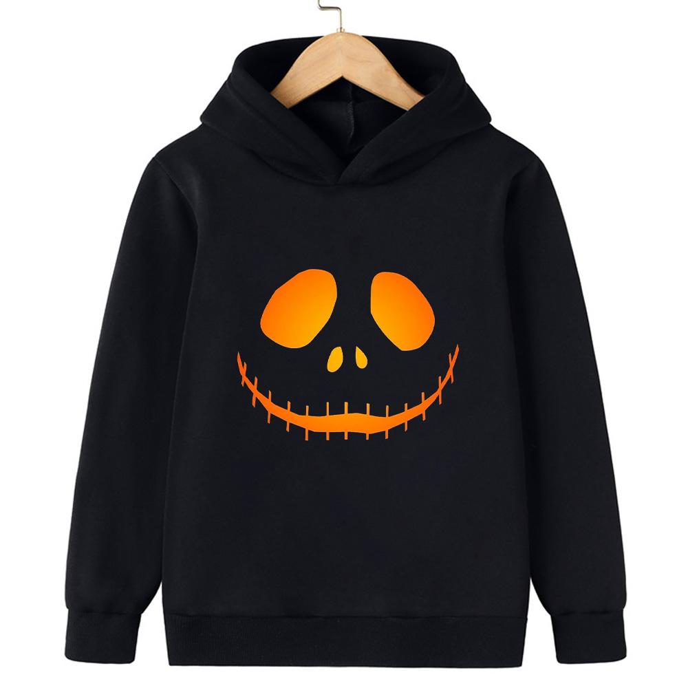 2025 Halloween Street Trend Children Hooded Sweatshirt Boy Girl Autumn and Winter Daily Outdoor Leisure Warm Fashion Sportswear