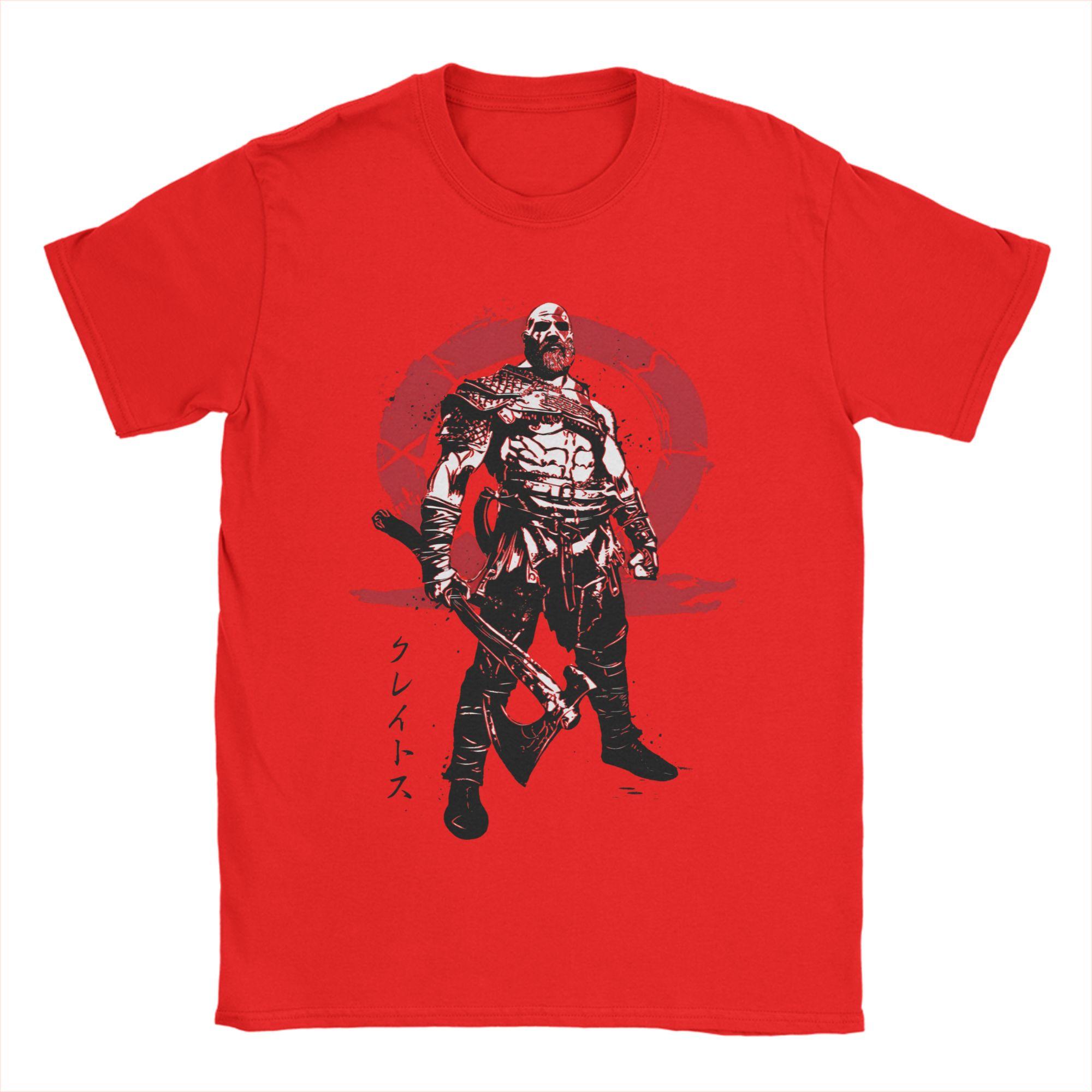 Killer of Gods Sumi e God of War TShirt for Unisex Vintage Cotton Tee Shirt O Neck Short Sleeve T Shirts Gift Idea Tops S