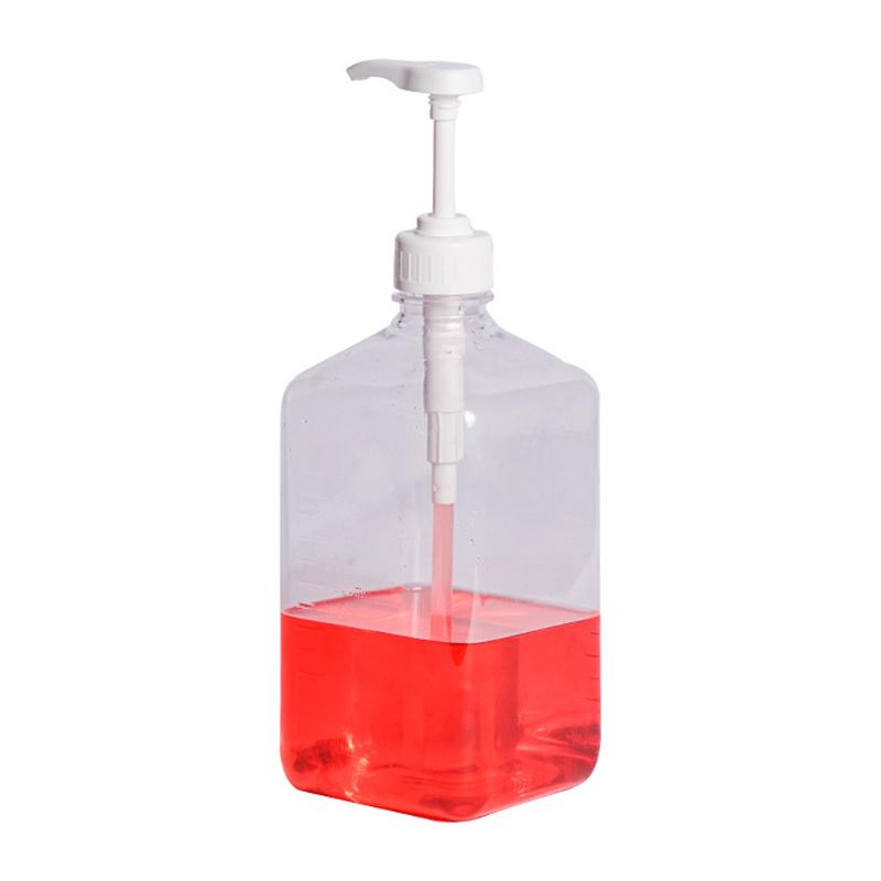 

Home 1600ml Liquid Dispenser With Scale Coffee Syrup Bee Drip Bottle With Hydraulic Pump Nozzle Head Kitchen Honey Jar Container