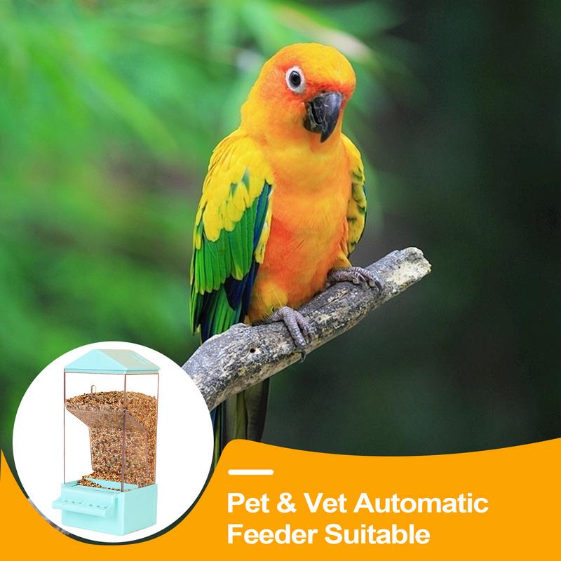 Automatic Bird Feeder For Cage Smart Clear Parakeet Feeder Dispenser Large Capacity Food Container Anti Spill Cage Accessories