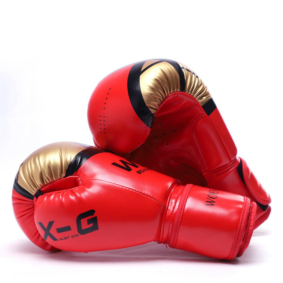 Kick Boxing Gloves for Men Women PU Karate Muay Thai Guantes De Boxeo Sanda Training Adults Kids